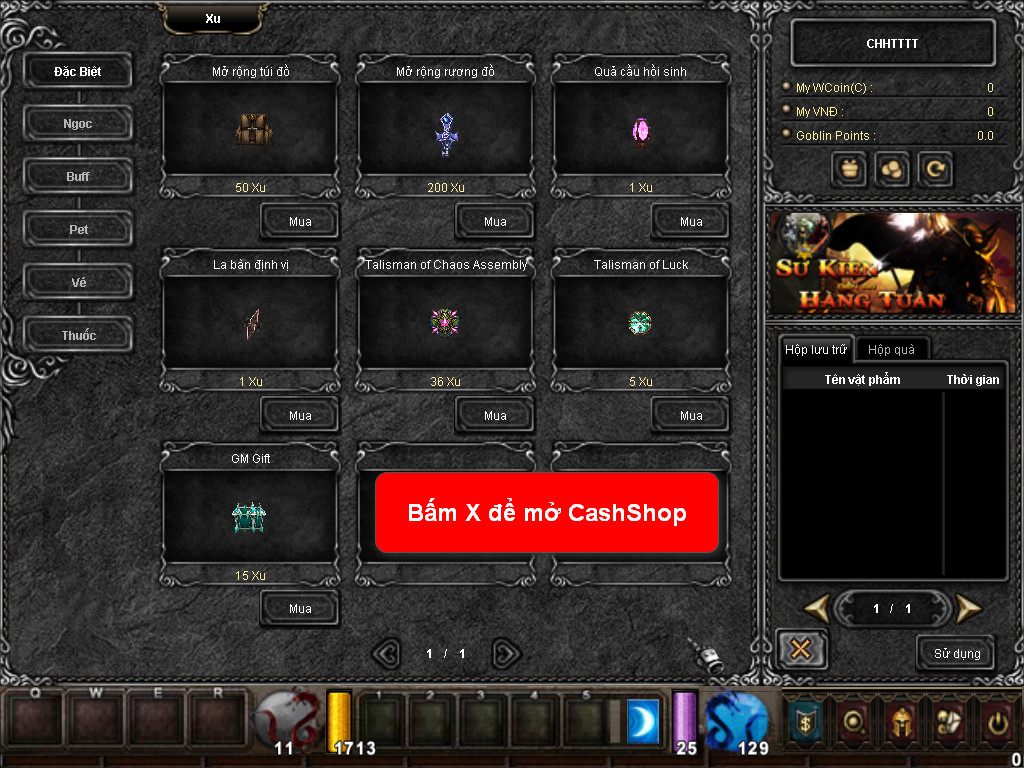 Chức năng chính của Game MU Đế Quốc